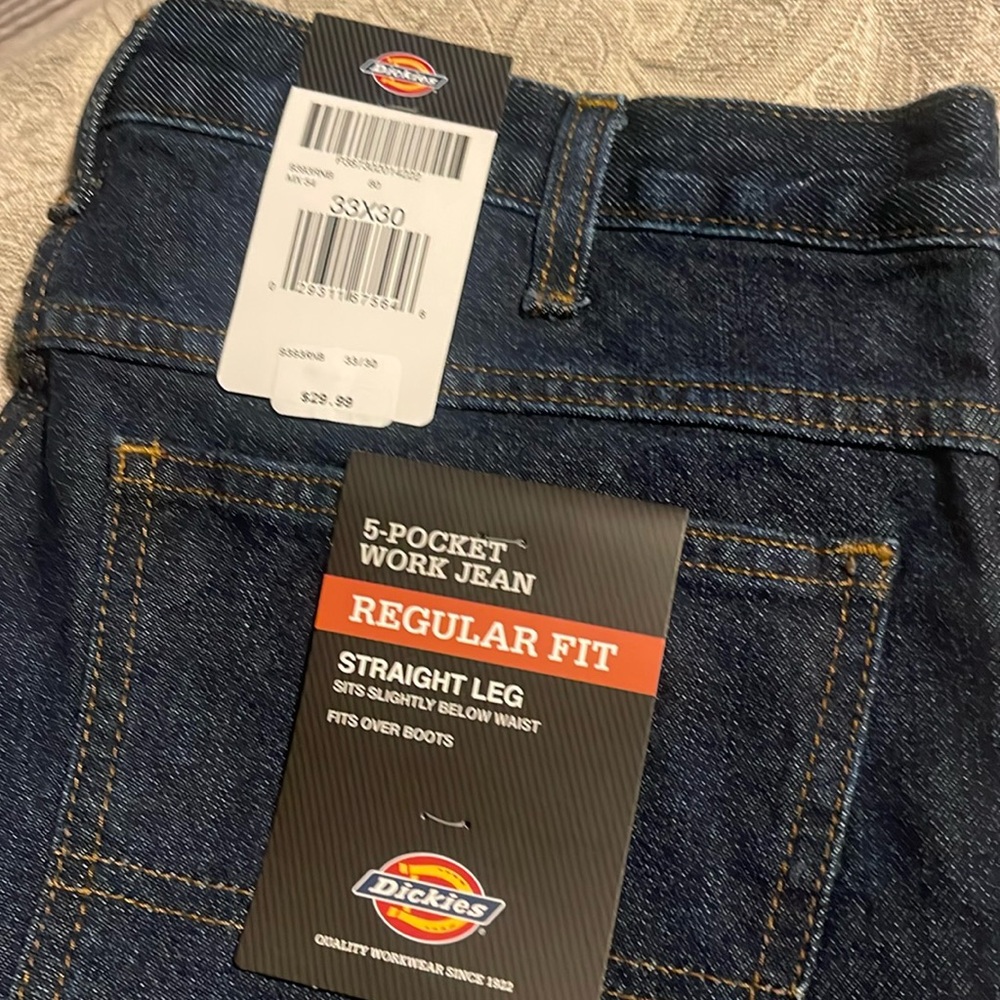 Dickies Men's Straight Jeans - Dark Blue